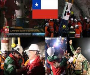 yapboz Şili madenciler mutlu sona kurtarma
